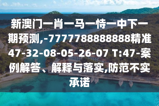 新澳門一肖一馬一恃一中下一期預測,-7777788888888精準47-32-08-05-26-07 T:47-案例解答、解釋與落實,防范不實承諾