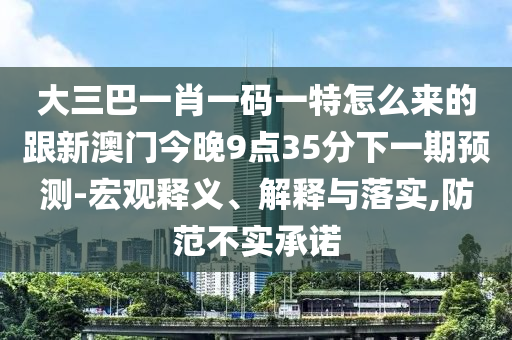 大三巴一肖一碼一特怎么來的跟新澳門今晚9點(diǎn)35分下一期預(yù)測-宏觀釋義、解釋與落實(shí),防范不實(shí)承諾