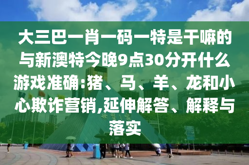 大三巴一肖一碼一特是干嘛的與新澳特今晚9點(diǎn)30分開什么游戲準(zhǔn)確:豬、馬、羊、龍和小心欺詐營銷,延伸解答、解釋與落實(shí)