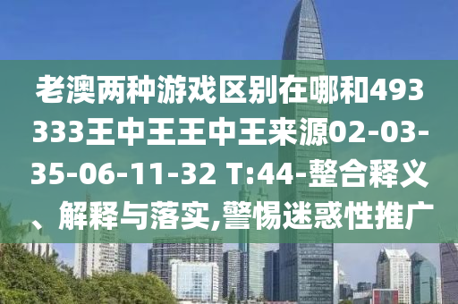 老澳兩種游戲區(qū)別在哪和493333王中王王中王來源02-03-35-06-11-32 T:44-整合釋義、解釋與落實(shí),警惕迷惑性推廣